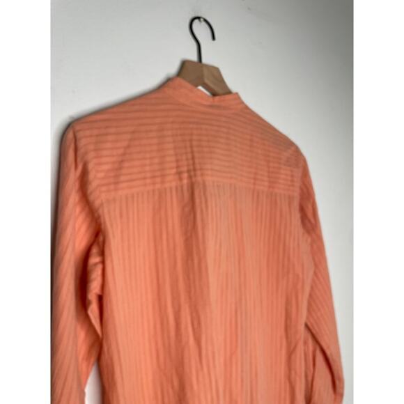 J. Jill Tunic Top XS Orange Button Up Modest Long Sleeve Minimalist - Picture 6 of 8